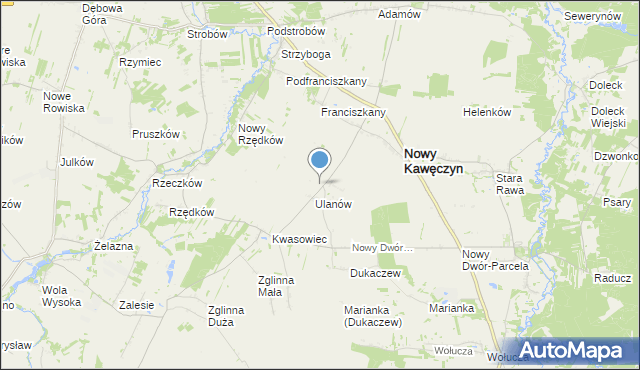 mapa Marianów, Marianów gmina Nowy Kawęczyn na mapie Targeo